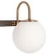 preview thumbnail 12 of 34, Aladari Modern Gold 3-Light Bathroom Vanity Lights Opal Glass Wall Sconces