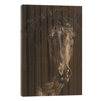 Wild Scratchboard VI Print On Wood by Julie T. Chapman - Multi-Color