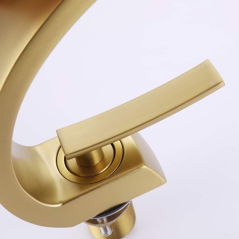 Modland Single Handle Bathroom Sink Faucet Single Hole, Black/Gold/Nickel