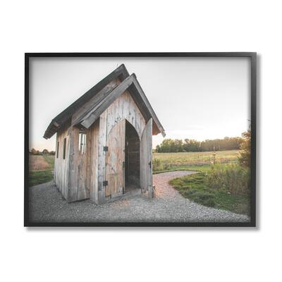 Stupell Cabin at Sunset Framed Giclee Art Design by Donnie Quillen