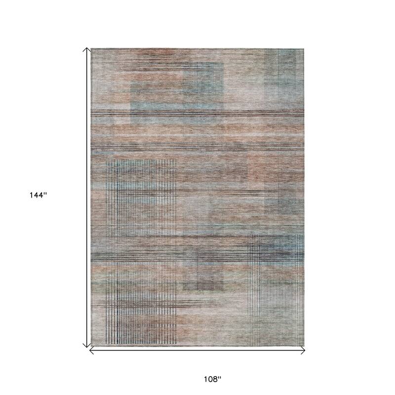 HomeRoots Striped Transitional Rectangle Outdoor Rug