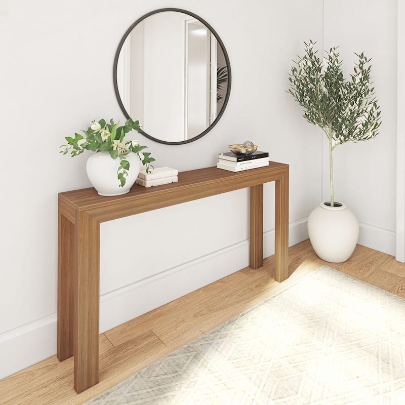 Plank and Beam Modern Console Table - 56" - Pecan