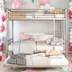 preview thumbnail 2 of 30, [Save Space or Split Into 2 Beds] Full XL Over Queen Metal Bunk Bed with Trundle