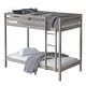 preview thumbnail 14 of 30, CraftPorch Modern Twin Over Twin Size Wooden Bunk Bed