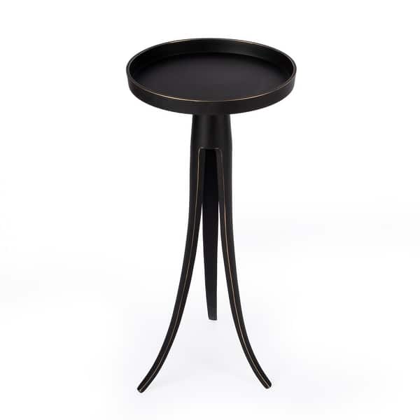 slide 2 of 5, Monique Large Pedestal Side Table Black - Aluminum/Metal