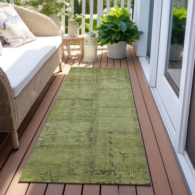 Machine Washable Indoor/ Outdoor Chantille Boho Traditional Rug