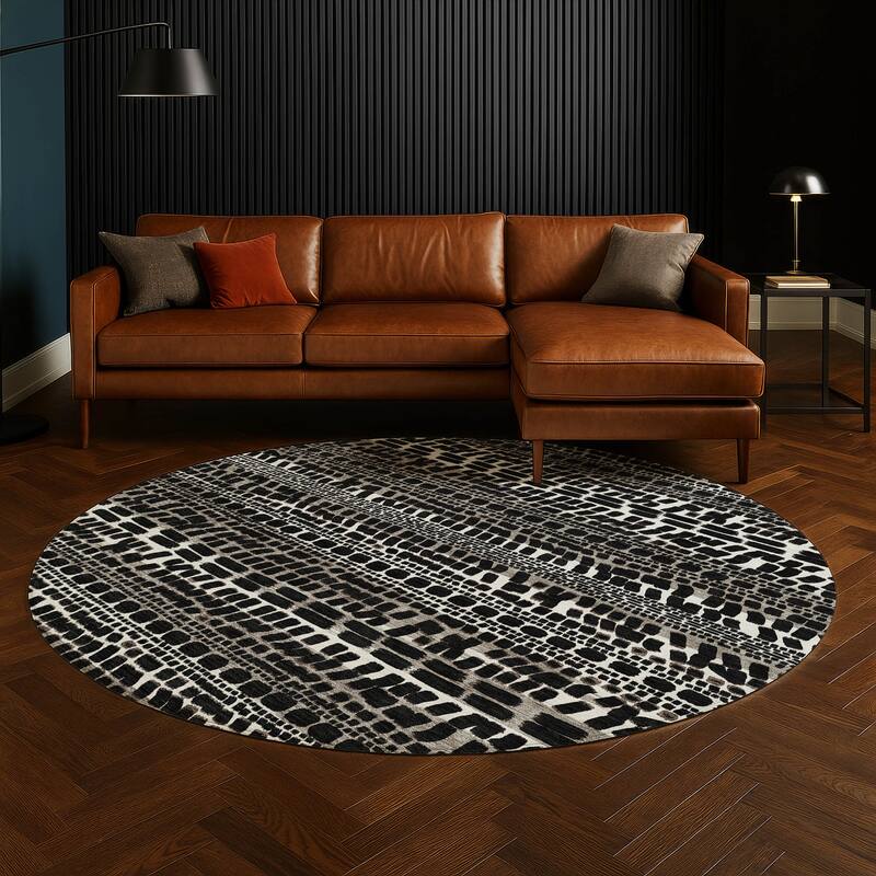 Machine Washable Indoor/ Outdoor Modern Winfield Chantille Rug