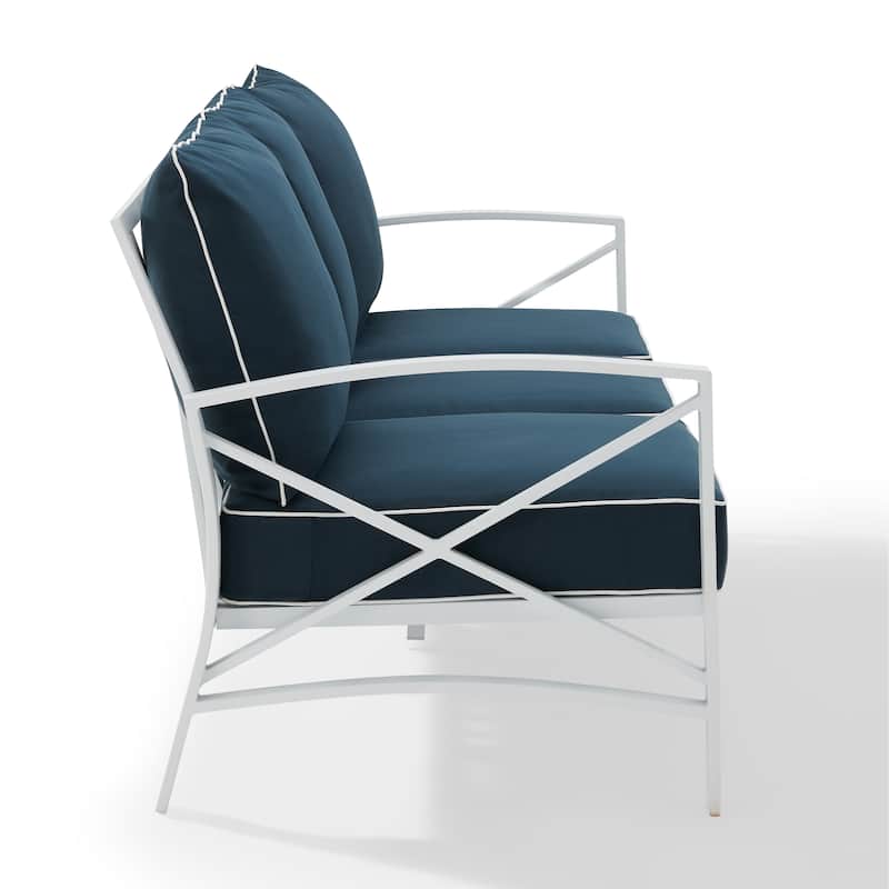 Kaplan Outdoor Metal Sofa - 79"W x 30.5"D x 32"H