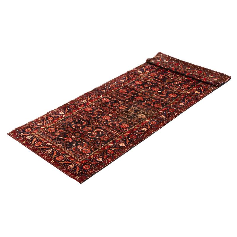 ECARPETGALLERY Hand-knotted Andelz Navy Wool Rug - 3'6 x 10'3