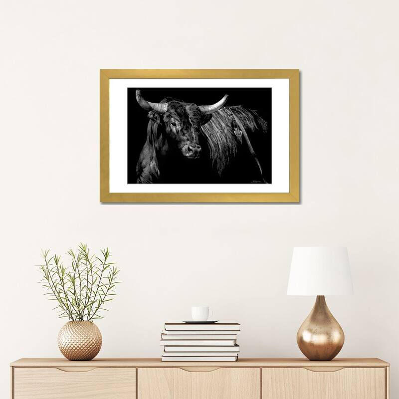 iCanvas "Brindle Rodeo Bull" by Julie T. Chapman