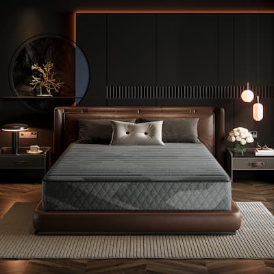 IFLUOUS 8/12 in. Medium Firm Gel-infused Memory Foam Hybrid Mattress Cooling and Breathable with CertiPUR-US, SGS and OEKO-TEX