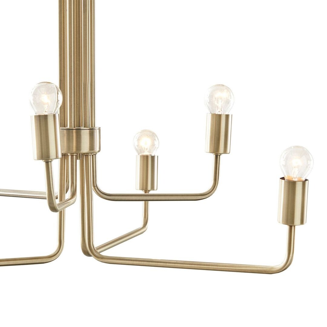 Elegant Modern 6-Lamp Antique Brass Metal Chandelier - On Sale
