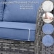 preview thumbnail 50 of 50, 4 Piece Outdoor High Back Wicker Patio Conversation Furniture Sets