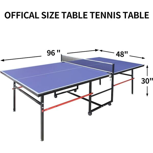 Professional Outdoor Table Tennis Tables-8ft Mid-Size Portable Ping Pong Table Game