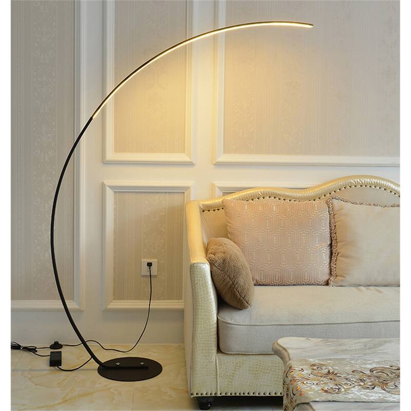 62.99-Inch Modern Led Arc Creative Long-Arm Fishing Lamp with Foot Switch