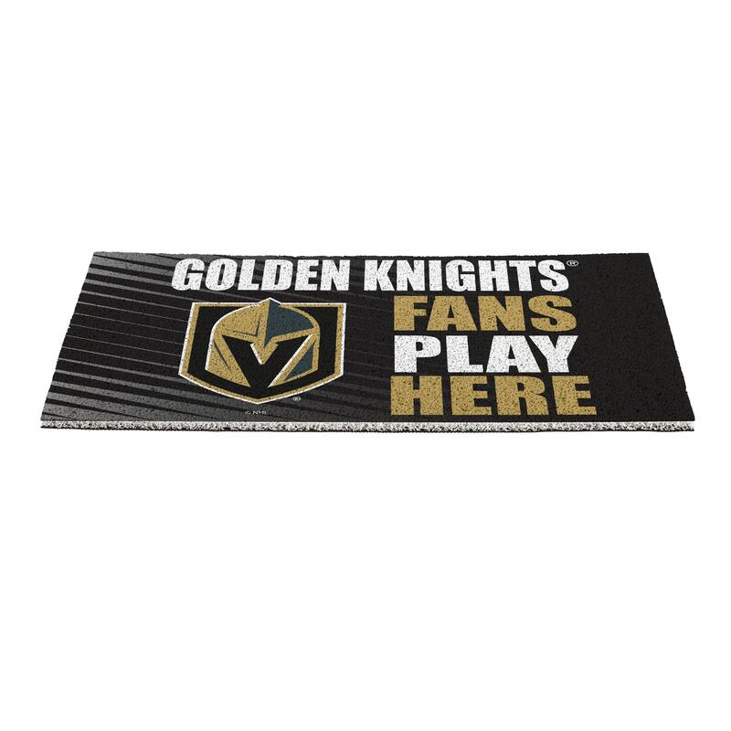 28 in. x 16 in. Vegas Golden Knights "Fans Play Here" PVC Door Mat