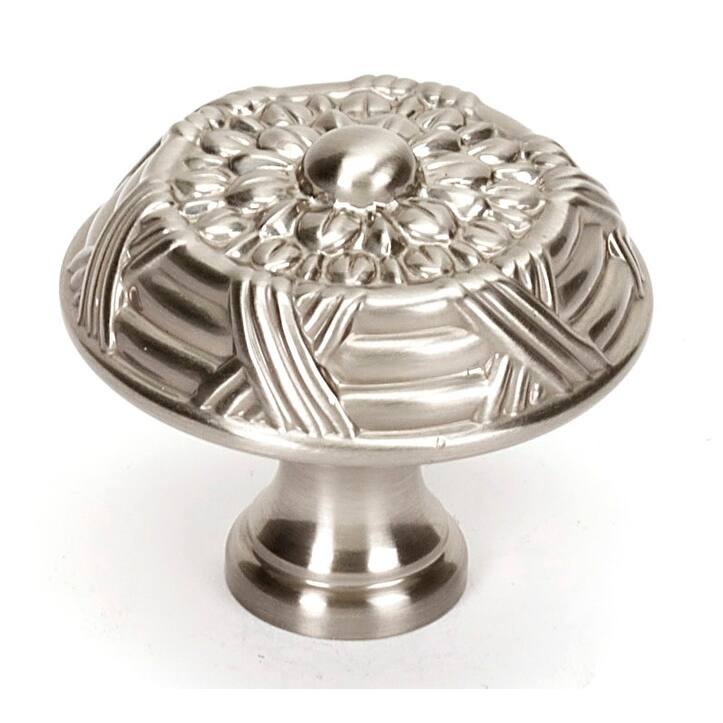 Alno Ribbon & Reed 1-1/2 Inch Mushroom Cabinet Knob - Nickel Finish