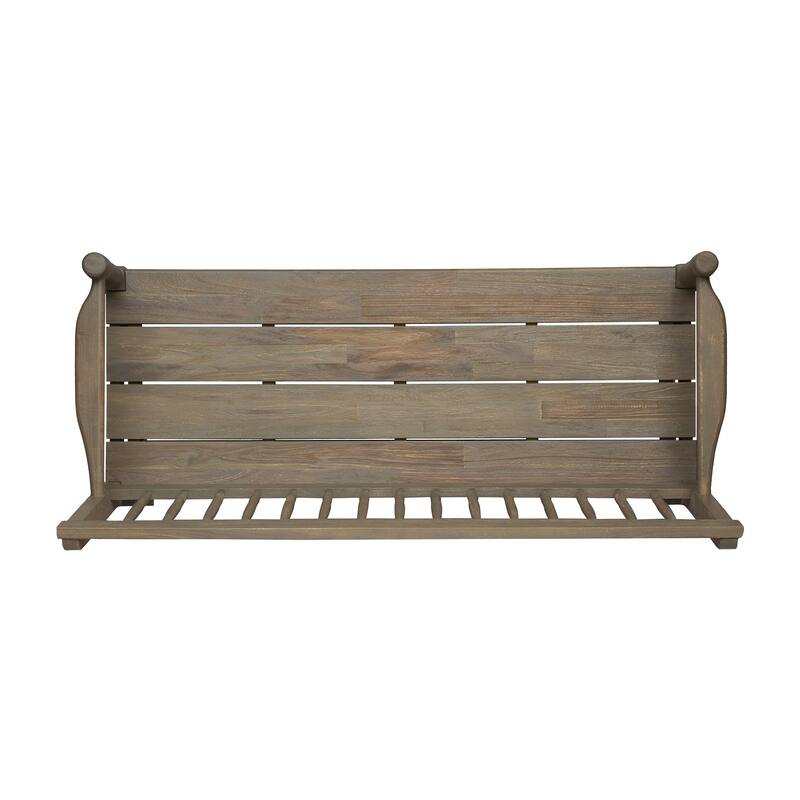 Lennon Acacia Wood Bench with Shelf by Christopher Knight Home