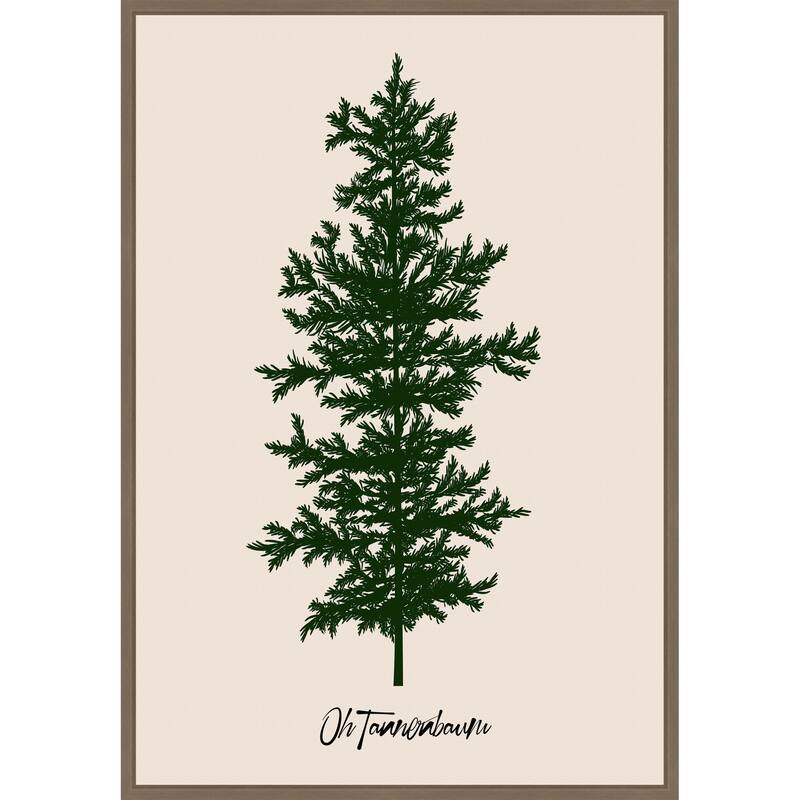 Oh Tannebaum Framed Canvas Wall Art Print - Sylvie Dark Gold