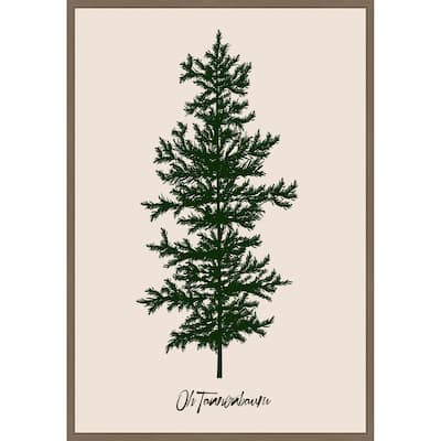 Oh Tannebaum Framed Canvas Wall Art Print - Sylvie Dark Gold