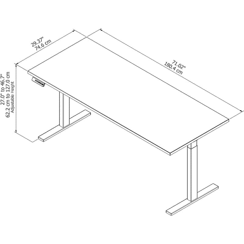 Bush Business Furniture Move 60 Series 72x30 Adjustable Standing Desk