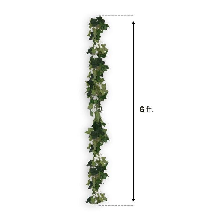 70" Faux Ivy Garland for Outdoor and Indoor Use 2 Pieces - Green - N/A