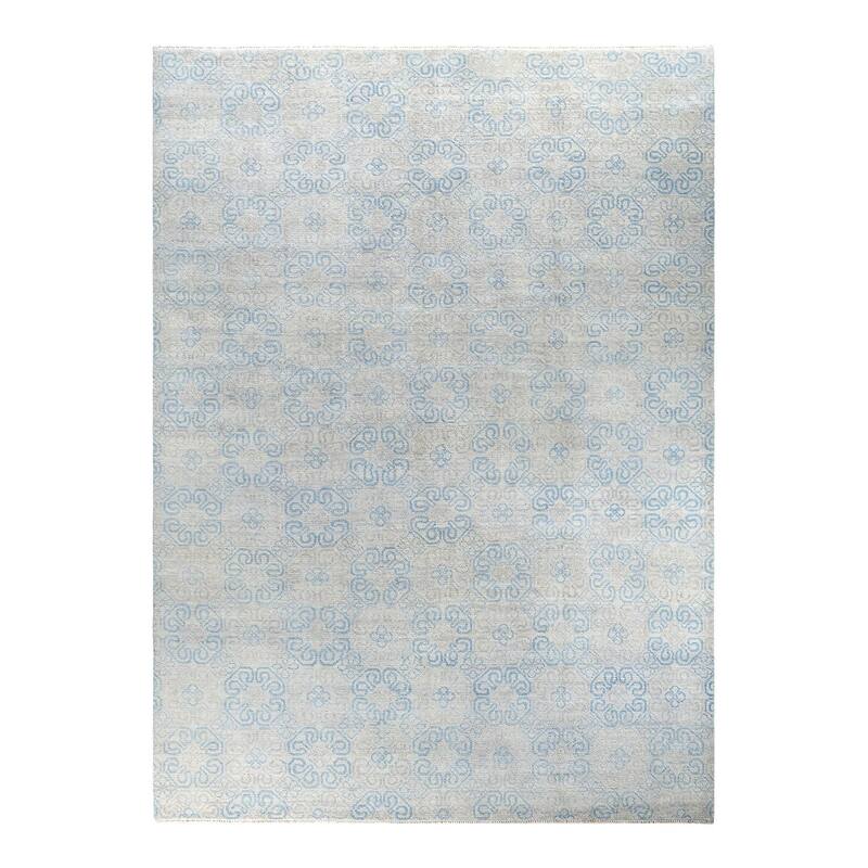 Modern One-of-a-Kind Handmade Area Rug - Beige, 9' 1" x 12' 2" - 9' 1" x 12' 2"