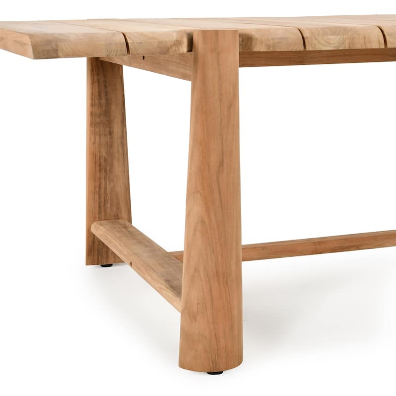 Classic Home Aston 94" Outdoor Dining Table Natural Finish