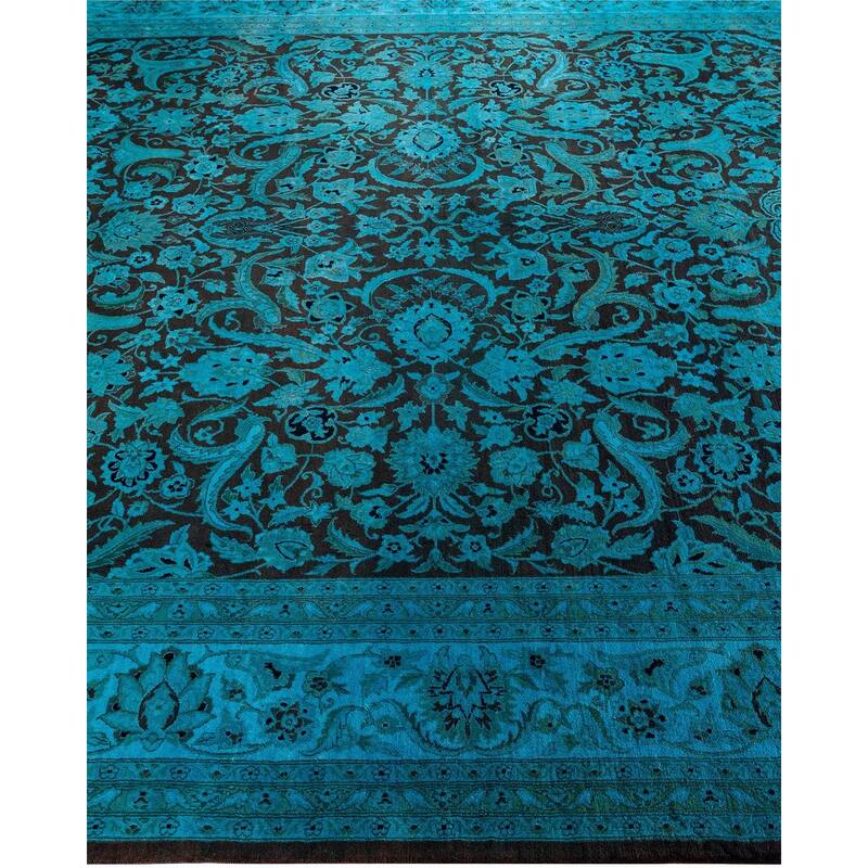 Fine Vibrance One-of-a-Kind Hand-Knotted Area Rug - Blue, 8' 2" x 12' 5" - 8' 2" x 12' 5"