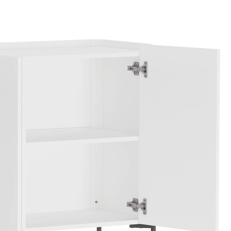 Manhattan Comfort 2-Piece Modern Abbey Accent Cabinet and Sideboard Set