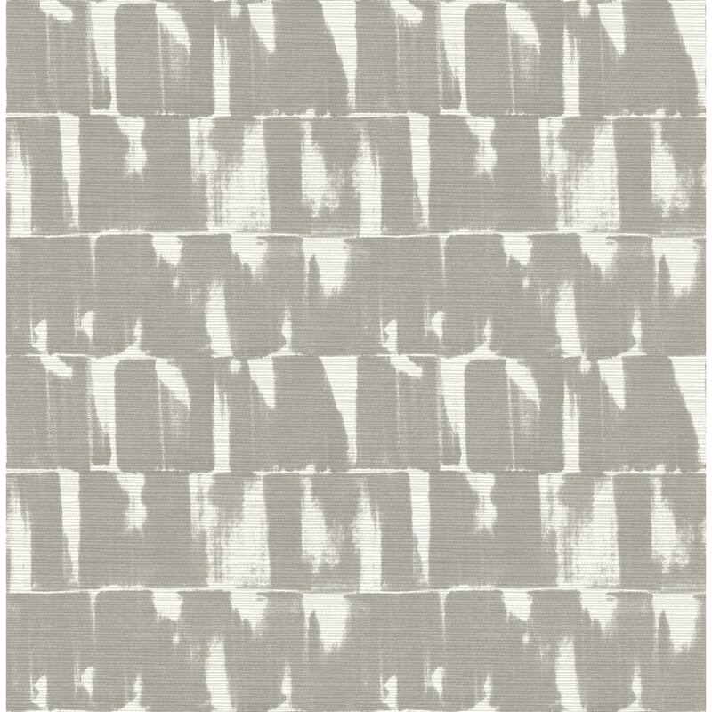 A-Street Prints Bancroft Grey Artistic Stripe Wallpaper