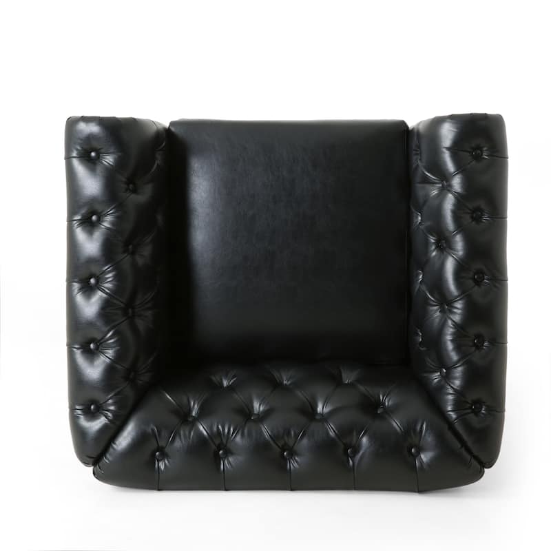 Castalia Chesterfield Tufted Club Chair by Christopher Knight Home - 39.00" L x 33.50" W x 28.00" H