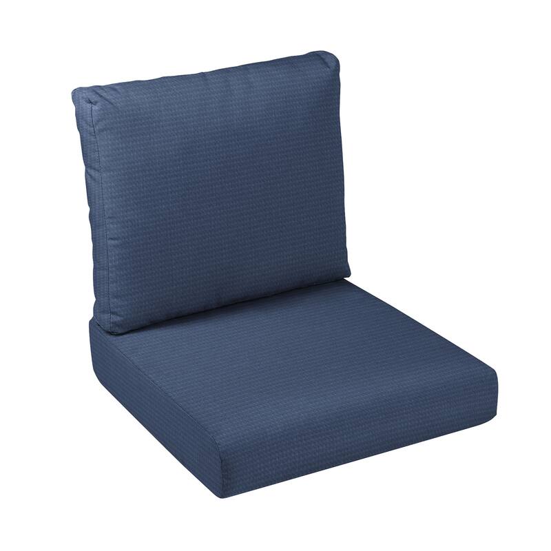 Sorra Home Outdura Outdoor Round Front Deep Seating Cushion Set