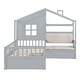 preview thumbnail 3 of 9, Twin Size House Bed with Sofa, Kids Platform Bed with Two Drawers and Storage Shelf