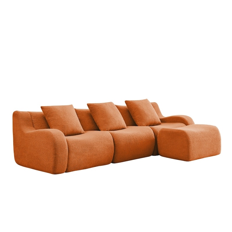 Modular High Density Sponge Boneless Cloud Sofa Set for Living Rooms