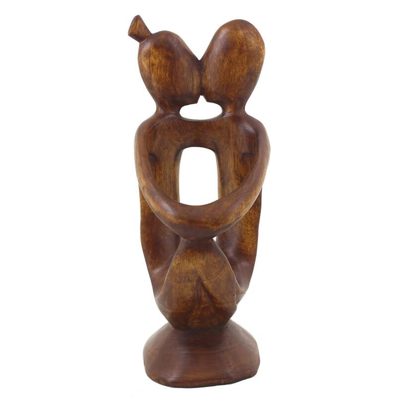 Wooden Abstract Handmade Wine Rack Bottle Holder "Romantic Evening" Free Standing Wood Rustic Hand Carved Home Decor