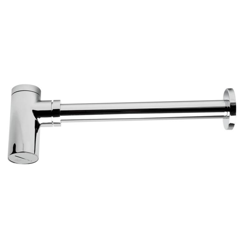 ALFI brand AB9005-PC Polished Chrome Solid Brass Round Modern Decorative Bottle P-Trap - Grey