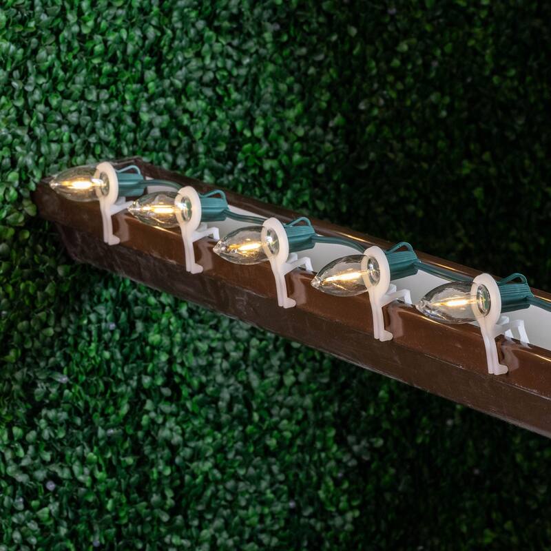 25 Pack C9 LED Outdoor Christmas Replacement Bulbs, Warm White, C9/E17 Base