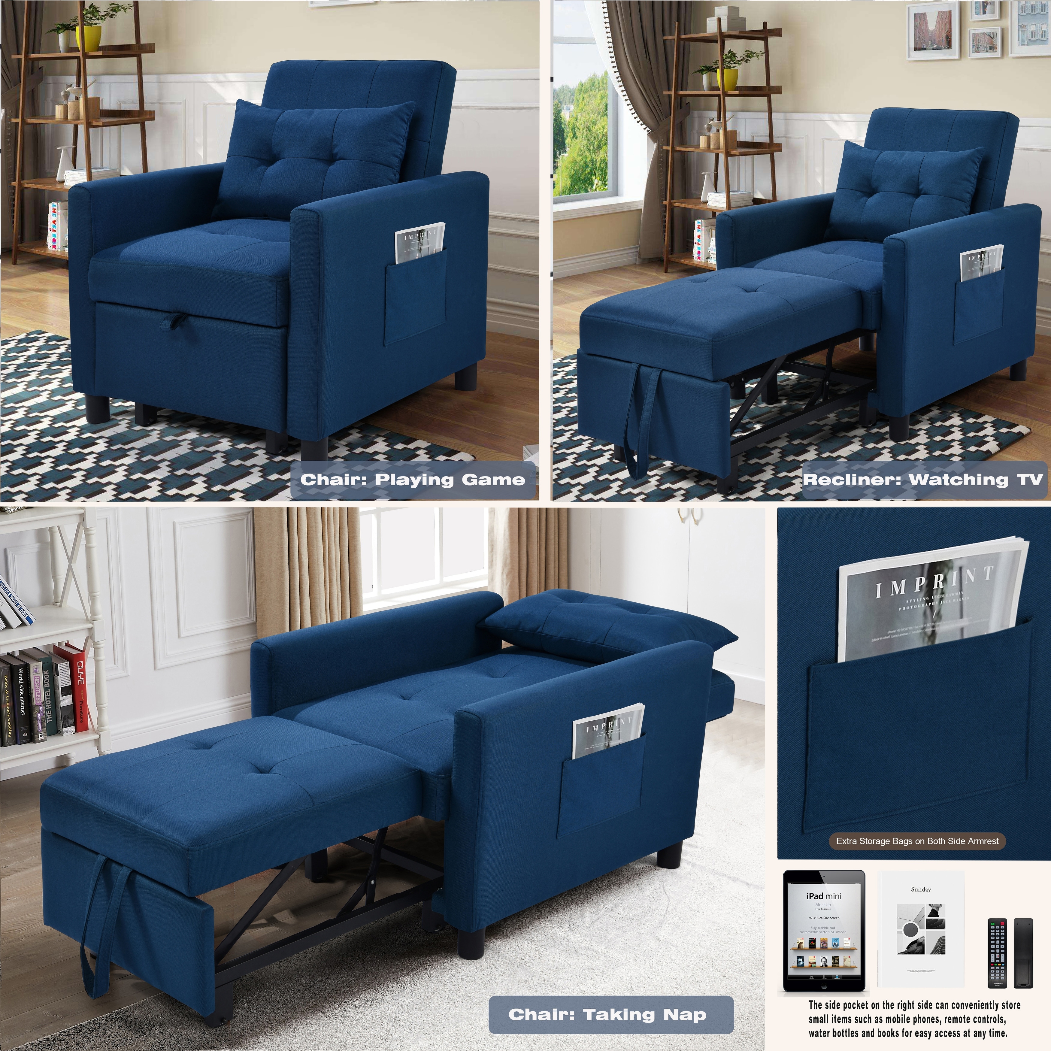 Single seat clearance fold out bed