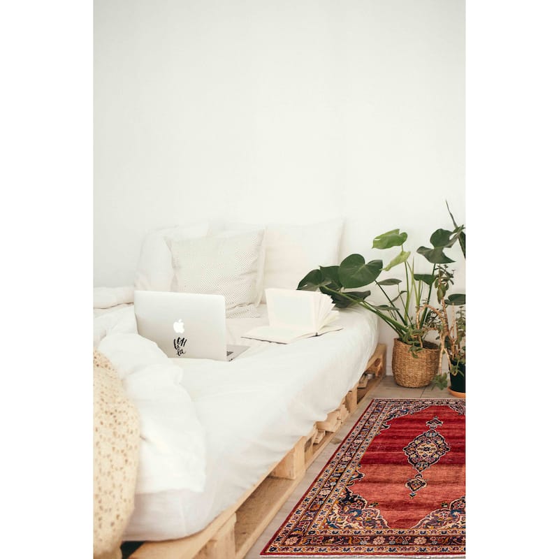 ECARPETGALLERY Hand-knotted Anadol Vintage Red Wool Rug - 3'9 x 6'11