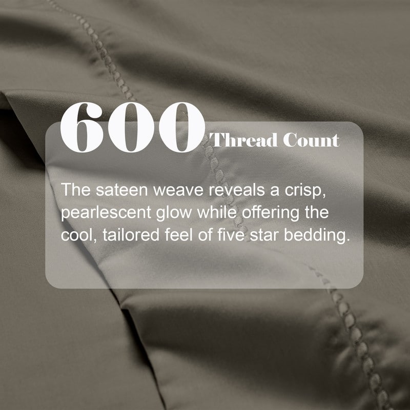 Superior Imperia Cotton Blend Embroidered 600 Thread Count Pillowcases, Set of 2