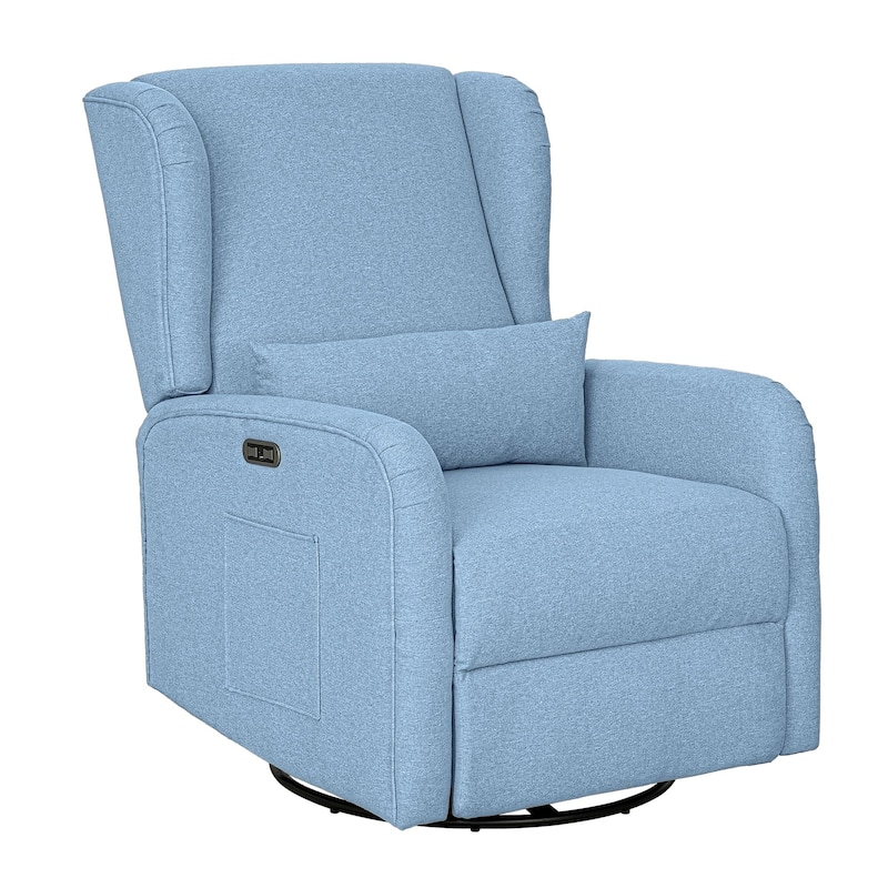 Madison Park Candace Power Recliner 3-in-1 with Swivel, Glider, USB Ports