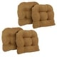 preview thumbnail 16 of 62, 19-inch U-Shaped Microsuede Chair Cushion (Set of 1, 2, or 4) Set of 4 - Camel