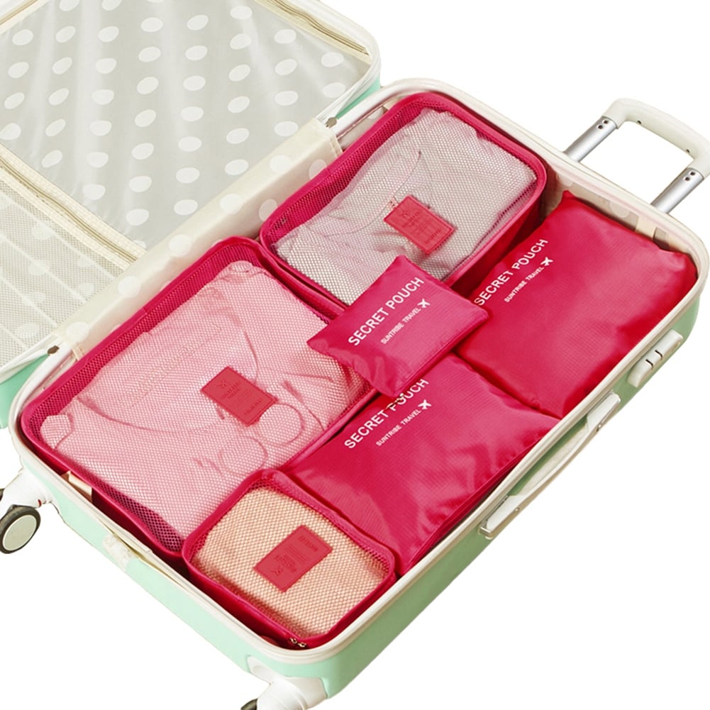 6Pcs Travel Storage Bags Clothes Organizer Waterproof Luggage