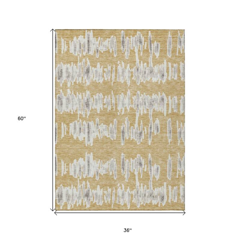 HomeRoots Striped Transitional Rectangle Outdoor Rug