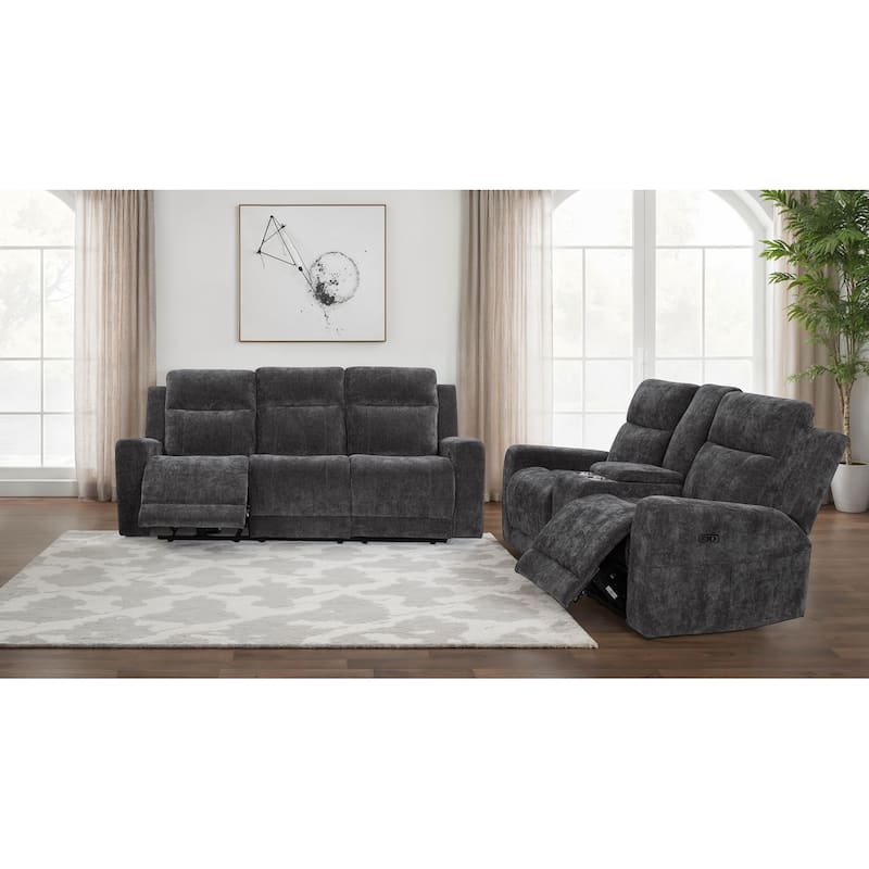 Kennett Chenille Power Reclining Sofa Set