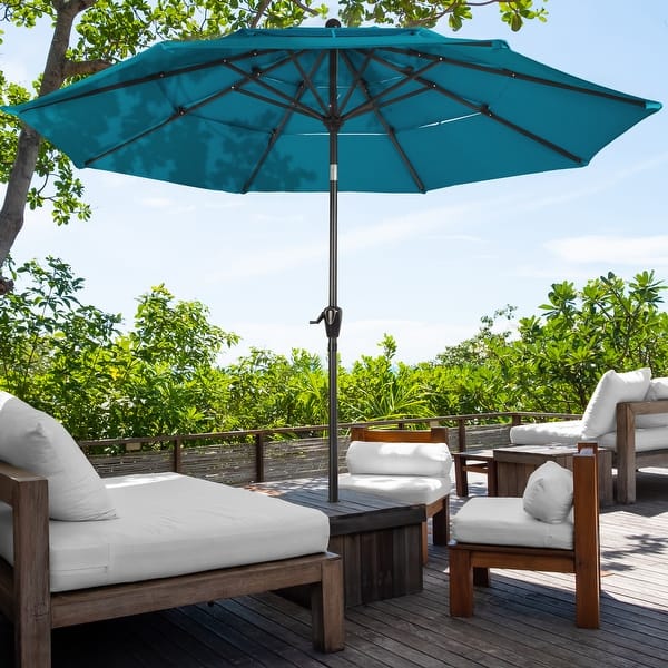 costco patio umbrella cover SunVilla 10' Auto-Tilt Market Umbrella