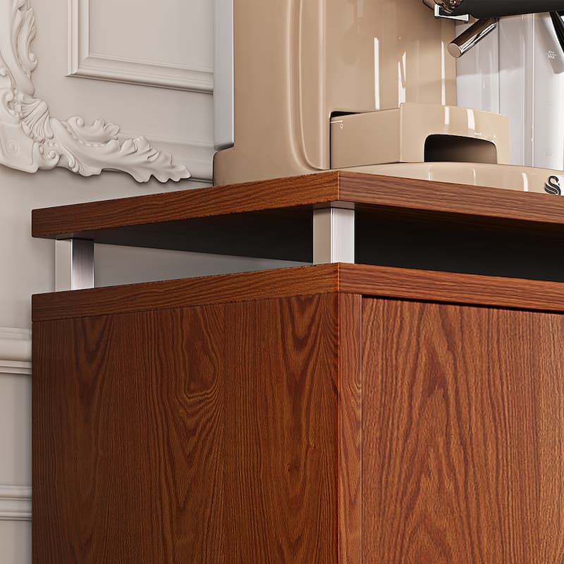 59'' Sideboard Buffet Cabinet With Metal Legs, 3 Wood Drawers And 2-Door Storage Cabinet