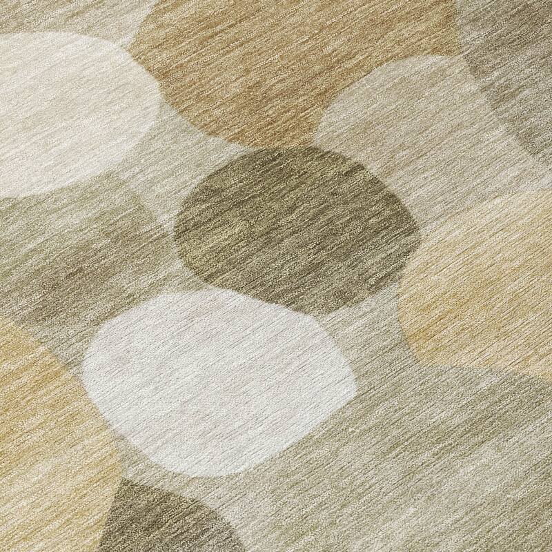 Machine Washable Indoor/ Outdoor Modern Circy Chantille Rug