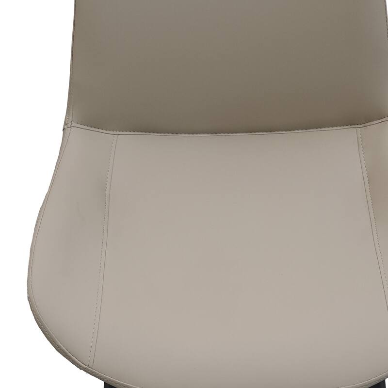 PU Leather Dining Chair with Metal Legs, Modern Upholstered Chair Set of 2 for Kitchen, Restaurant, Living, Meeting Room